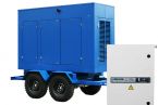 ТСС ЭД-64-Т400-2РПМ15 в погодозащитном кожухе на прицепе с АВР