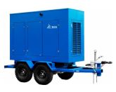 ТСС ЭД-40-Т400-2РПМ7 в погодозащитном кожухе на прицепе с АВР